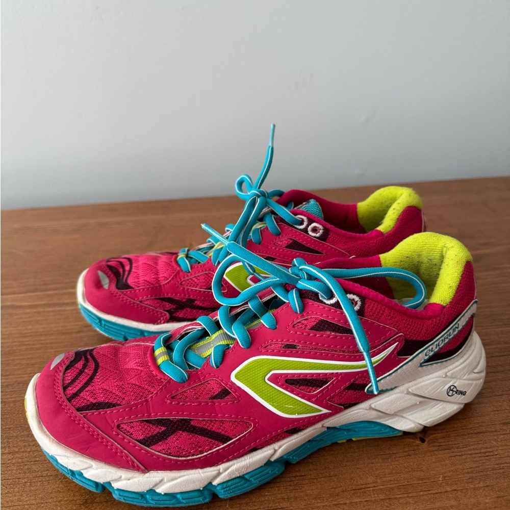 Women's Pink and Green Athletic Shoes